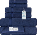 SALBAKOS - Luxury 6 Piece Towel Set, 100% Turkish Cotton, Quick Drying by SALBAKOS