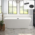FerdY Sentosa 67" Acrylic Freestanding Bathtub, Contemporary Design Soaking Tub by FerdY