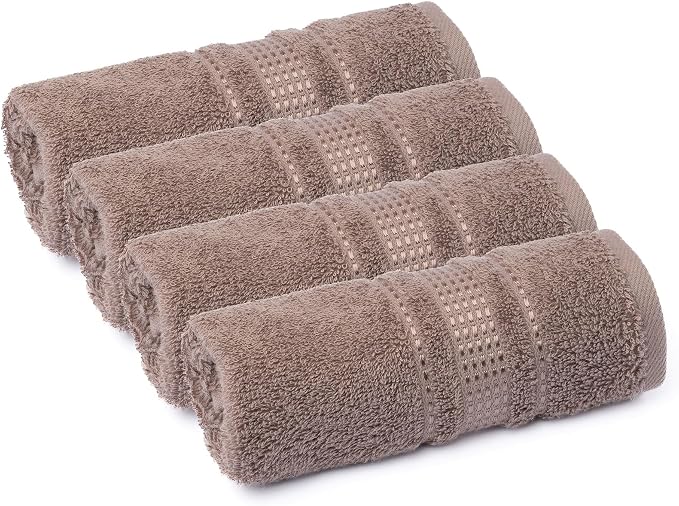 Melissa Linen, 4 Piece Washcloths Set, Absorbent Cotton Towels - Image 3