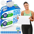 Dura Cleanse Body Wipes for Adults No Rinse Bathing 100 XL Shower Cloths + 8 by DuraCleanse