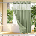 Gibelle Extra Long Shower Curtain 72x86, Waffle Weave Bathroom Shower Curtain by Gibelle