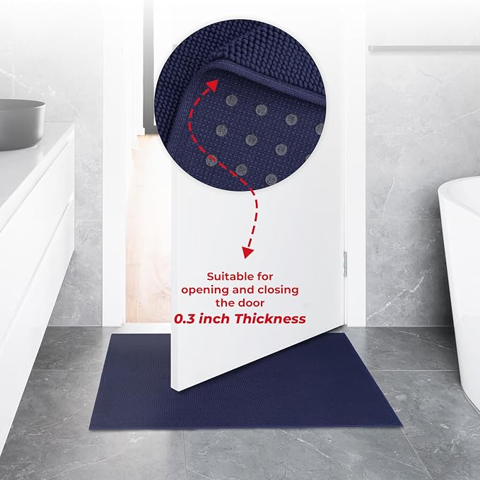 American Soft Linen Bath Rug, 17 in 24 in 100% Cotton Bath Mats Rugs - Image 7