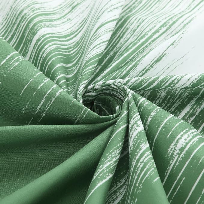 90 Inch Fabric Shower Curtain, Extra Long Green and White Ombre Shower Curtains - Image 2