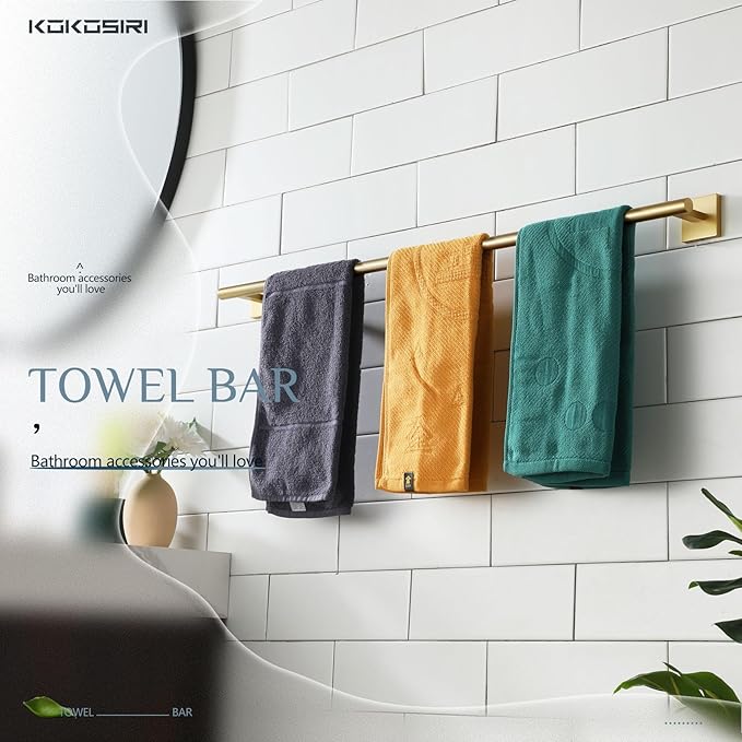 KOKOSIRI Bathroom Towel Bar 32'' Towel Holder - Image 7