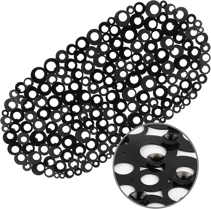 WELTRXE Oval Bathtub Mat Non Slip, Shower Mat by WELTRXE