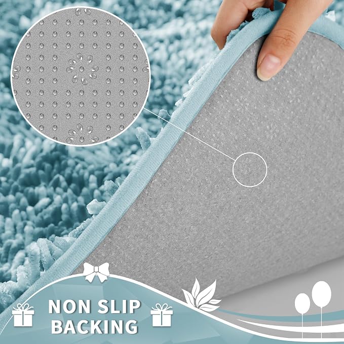 Yimobra Toilet Rugs U Shaped Washable, Extra Thick Soft Absorbent Chenille - Image 5