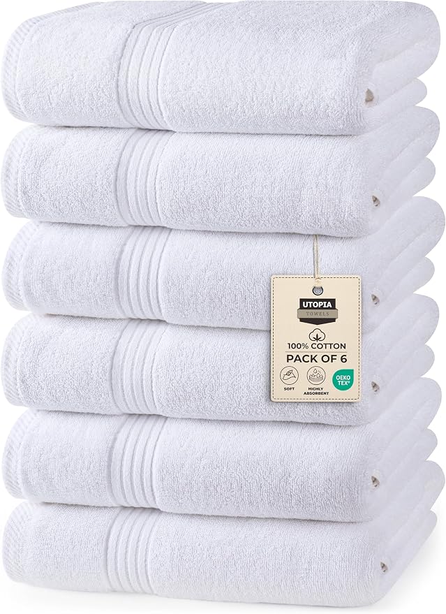 Utopia Towels Luxury Hand Towels Set, 100% Ring Spun Cotton, Lightweight and by UTOPIATOWELS