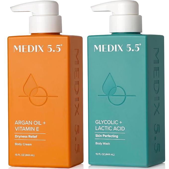 Medix 5.5 Glycolic Acid Exfoliating Face & Body Wash Cleanser + Argan Oil by Medix55