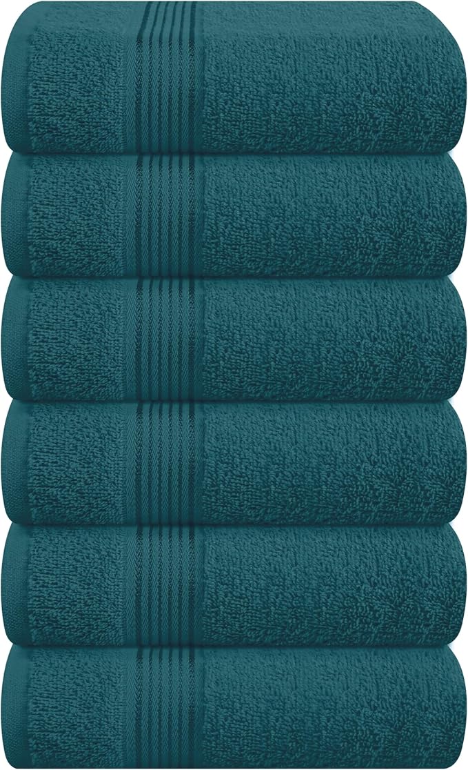 Belizzi Home Ultra Soft Cotton 6 -Piece Hand Towel Set 16x24, Spa by Unknown