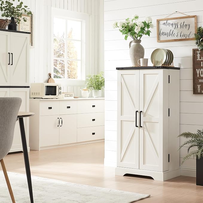 ACCOHOHO 47" Kitchen Pantry, Farmhouse Storage Cabinet - Image 7