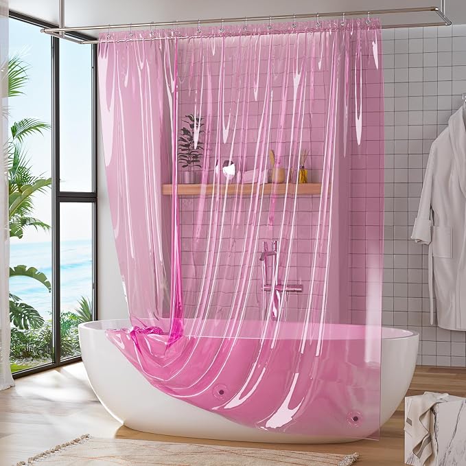 Titanker Shower Curtain Liner, Plastic Shower Liner PEVA 72 x 72 Lightweight - Image 6