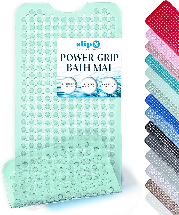 SlipX Solutions Power Grip 39x16 Bathtub & Shower Mat | Premium Non-Slip Bath by SlipXSolutions