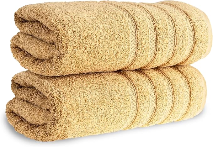 HALLEY Turkish 2 Pack Premium Bath Towels 650 GSM Highly Absorbent Super Soft - Image 4