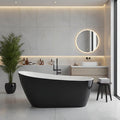 Freestanding Bathtub 67 inch Extra Large – Black & White Acrylic Free Standing by Unknown