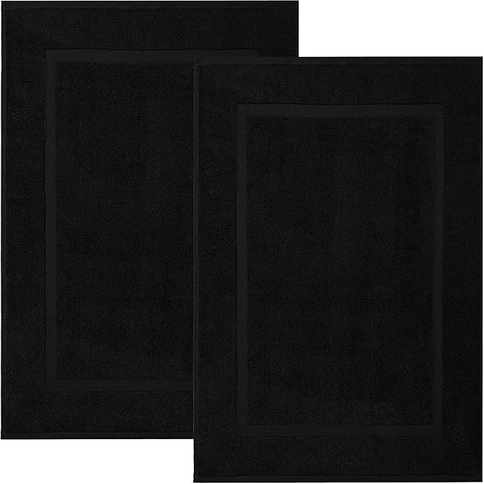 DAN RIVER Classic Cotton Bath Mats Set of 2 – Not a Bathroom Rug, Ultra Soft by DanRiver