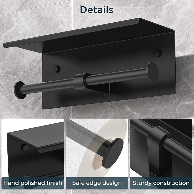 FORIOUS 2 Pack Double Toilet Paper Holder - Image 5