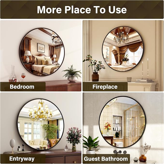 24 Inch Round Mirror - Image 5