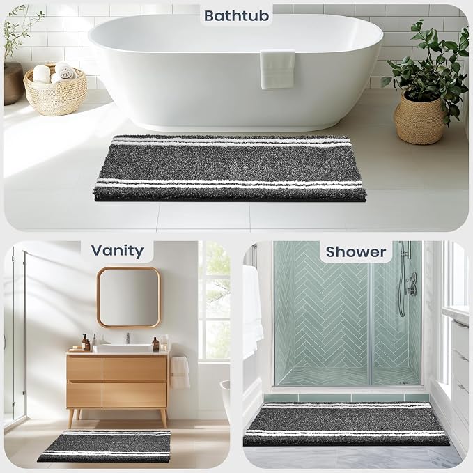 PURRUGS Bathroom Rug Non-Slip Machine Washable 30" x 46", Super Absorbent and - Image 5