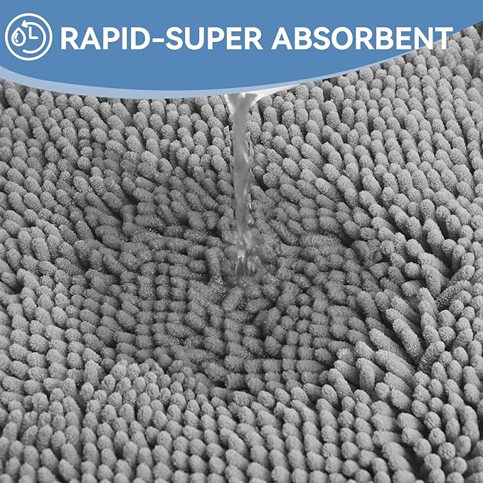 Bcoimo 30"×20" Absorbent Bath Mat, Non-Slip - Image 5
