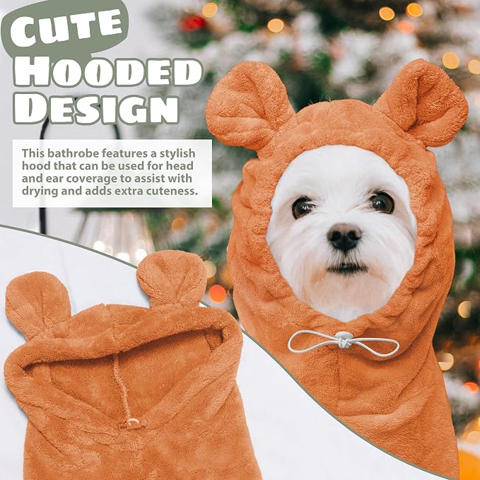 Dog Bathrobe Super Absorbent Towel Robe - Image 2