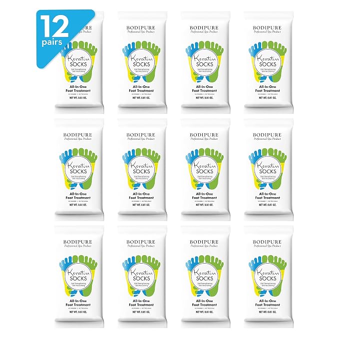 Bodipure All-In-1 Moisturizing Foot Mask, Keratin & Vitamin E Foot Mask by BodipureInc