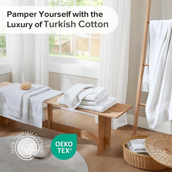 Comfort Spaces Turkish Bathroom Towel Set 6 Piece Luxury Bath Towel Set 2 Hand - Image 3