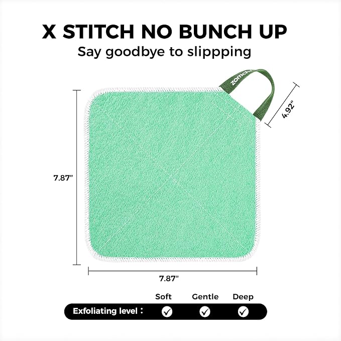 ZOMCHI Wash Cloths for Face and Body, Dual Sided Exfoliating Washcloth - Image 2