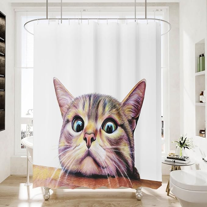 Bohemian Shower Curtain, Boho Floral Print Water Repellent Polyester Fabric by WCWahChunshowercurtains