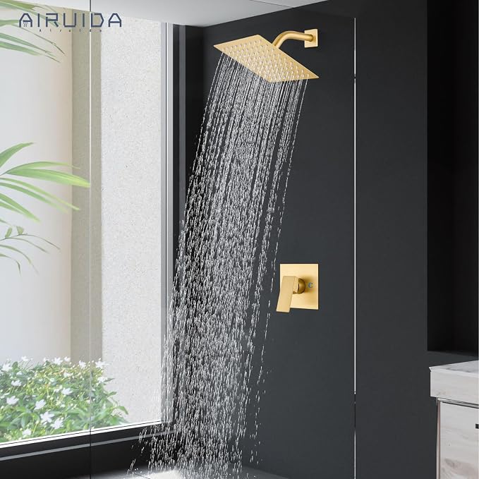 Airuida Shower Faucet Set Bathroom Rain Shower System SUS304 Stainless Steel - Image 9