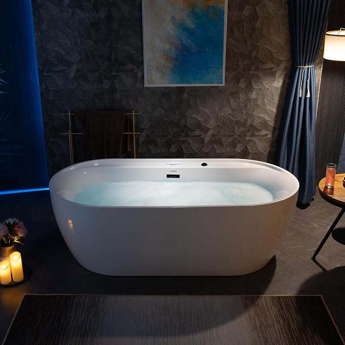 WOODBRIDGE 72" x 35-3/8" Whirlpool and Air Bath Heated Soaking Combination Tub - Image 25
