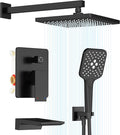 Gabrylly Shower System with Tub Spout, Wall Mounted Tub Shower Faucet Set by GABRYLLY