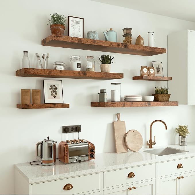 Vivelove 10 inches Deep Floating Shelves 36 inch Long, Sing Shelves - Image 2