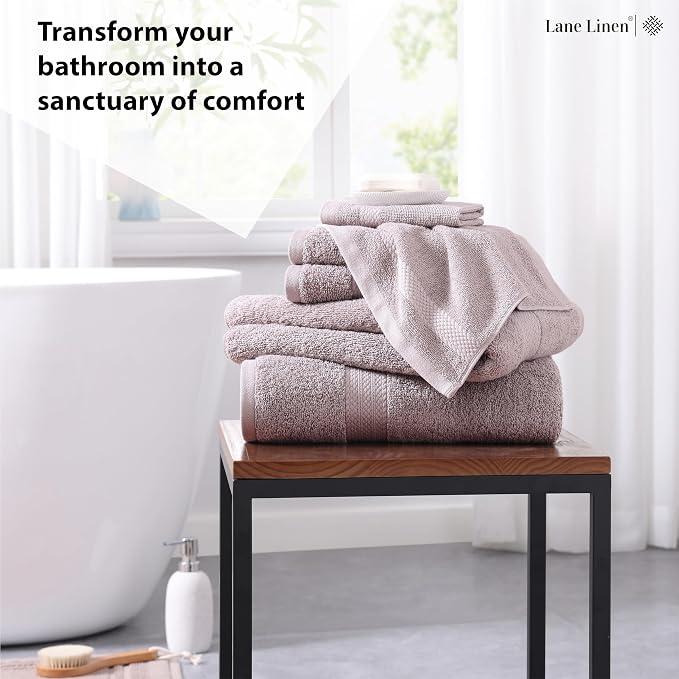 LANE LINEN 100% Cotton Bathroom Towel Set - Image 3