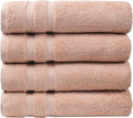 SOFE H&L | Olea Luxury Cotton Turkish Bath Towels Set of 4 Blush | Premium by SOFEHomeLiving