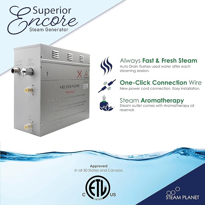 Superior Encore Plus 12kW Steam Shower Generator Kit - Image 3
