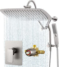 G-Promise 14 Inches Shower Faucet Sets Complete, All Metal Rainfall Shower Head by G-Promise