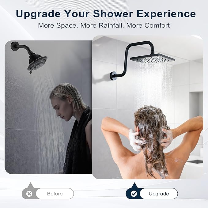 BRIGHT SHOWERS 13 Inch Shower Head Extension Arm - Image 4