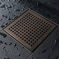 Neodrain 6 in Square Shower Drain, Oil Rubbed Bronze, Removable Quadrato by Neodrain