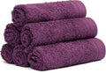 100% Cotton Washcloths Set 13” x 13” | Plum Towels | Set of 6 Ultra Soft and by Weidemans