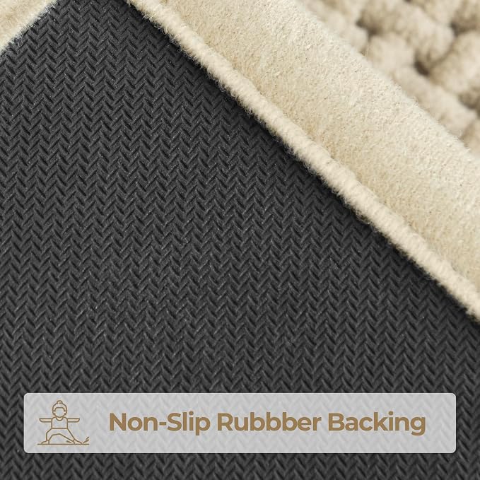 GRANNY SAYS Beige Bathroom Rugs, Absorbent Bath Mats - Image 3