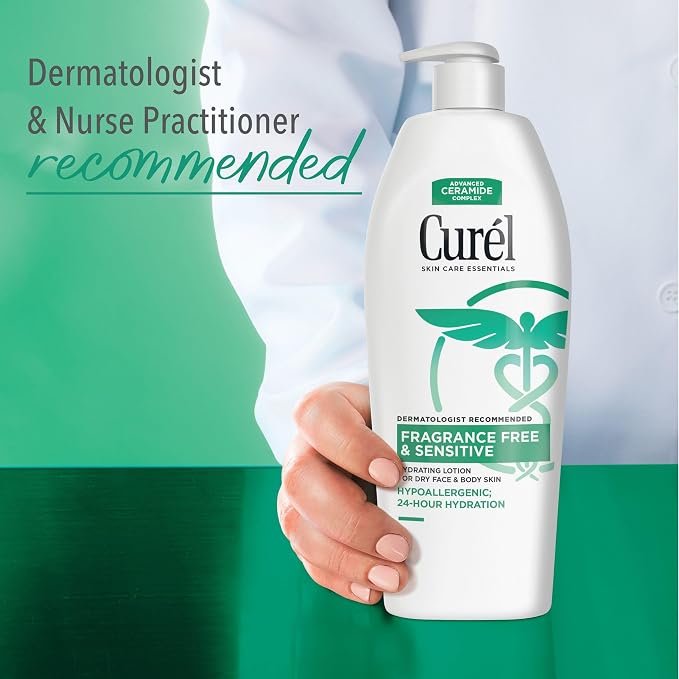 Curel Fragrance Free Lotion for Sensitive and Dry skin, Non-Greasy Hand and - Image 5