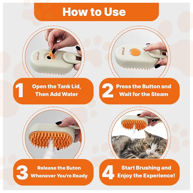 4 in 1 Cat steam brush, steam brush - Image 5