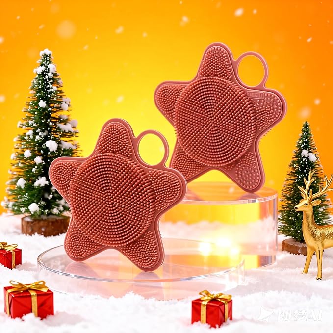LUCKSTELLA 2 in 1 Silicone Body Scrubber, Food-Grade Silicone Body Brush - Image 4