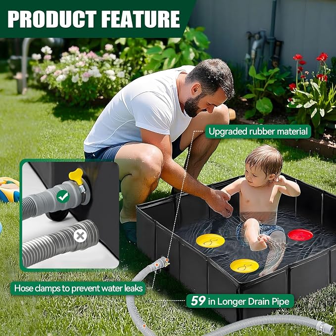 Upgraded Portable Shower Pan, Foldable Camping Shower Base - Image 3