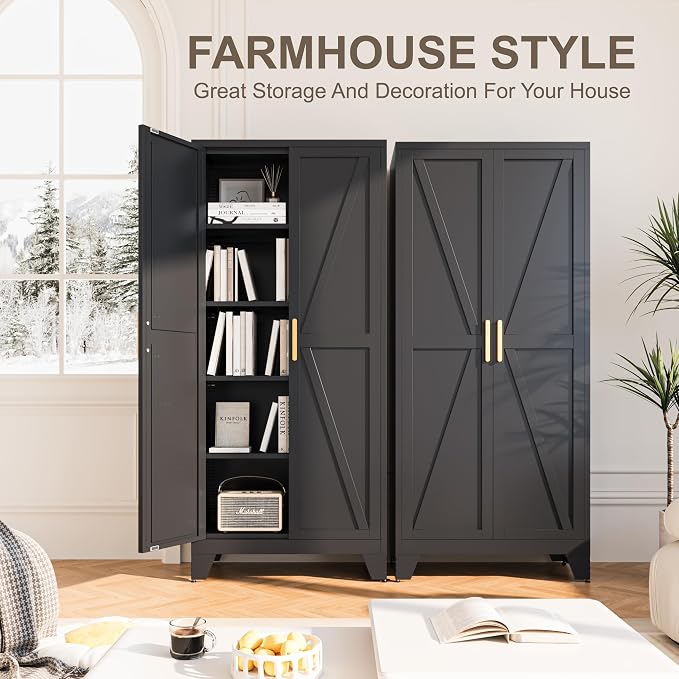 71H Tall Metal Storage Cabinet - Image 4