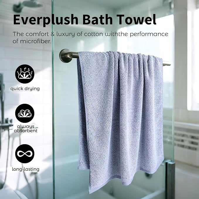Everplush Diamond Collection Extra Large Bath Sheet Towel – 1 PK, Super Soft & - Image 3
