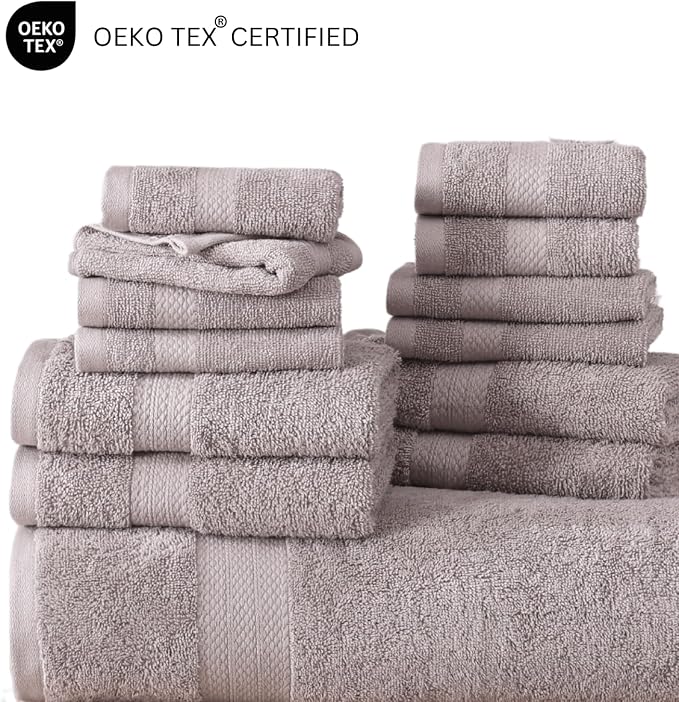 LANE LINEN 100% Mercerized Cotton Bathroom Towel Set - Image 7