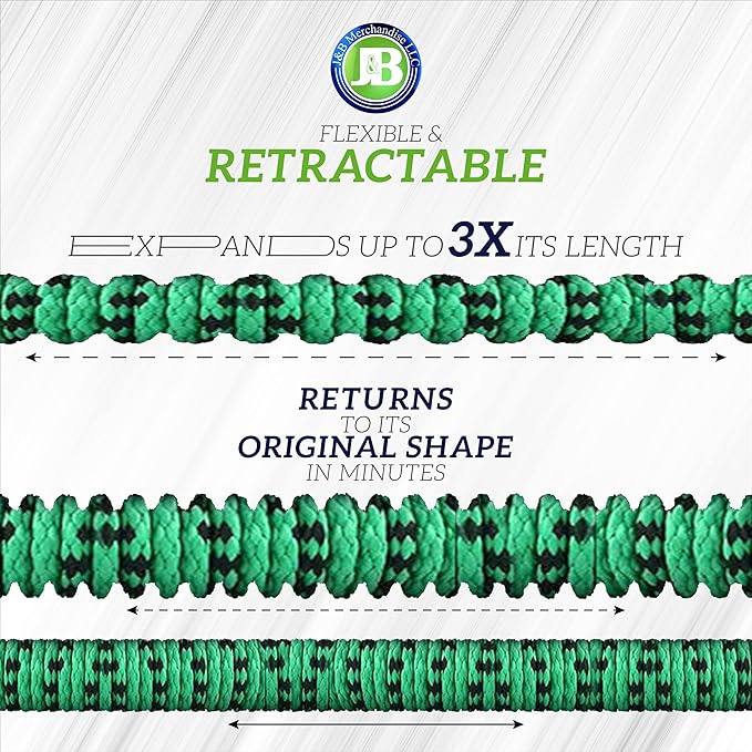 J&B XpandaHose 100ft Expandable Garden Hose – Ultra-Strong 3750D, 4-Layer Latex - Image 6