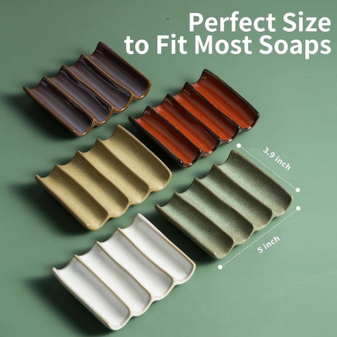 Draining Ceramic Soap Dish - Image 5