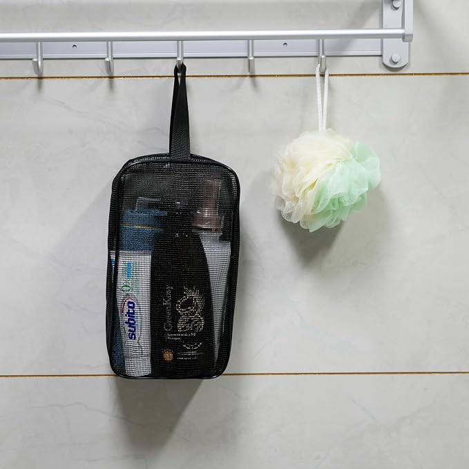 Mesh Shower Caddy Bag for Bathroom Gym Camping Portable Travel Mesh Toiletry - Image 5